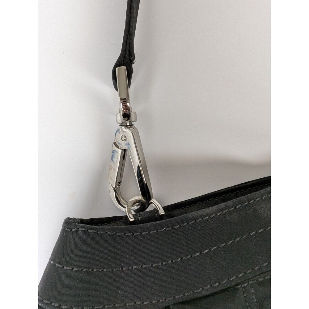 Vera Bradley Black Quilted Shoulder Tote Hand Bag Single Strap Circle Handle - Picture 10 of 16